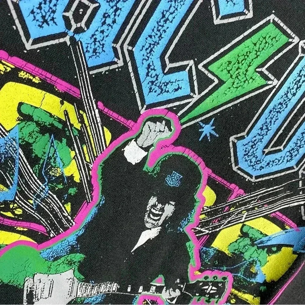 AC/DC Blow Up Your Video Women’s Dark Grey Crew Neck Pullover Sweatshirt L - Picture 4 of 8